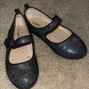 Cat & Jack Sparkly Black Dress Shoes